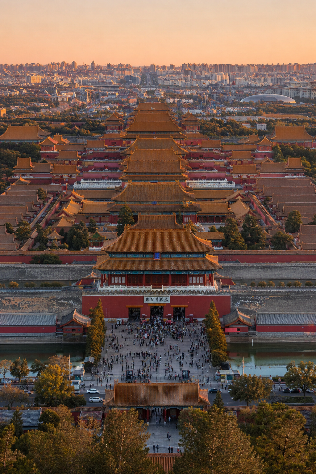 Forbidden City panorama in Beijing