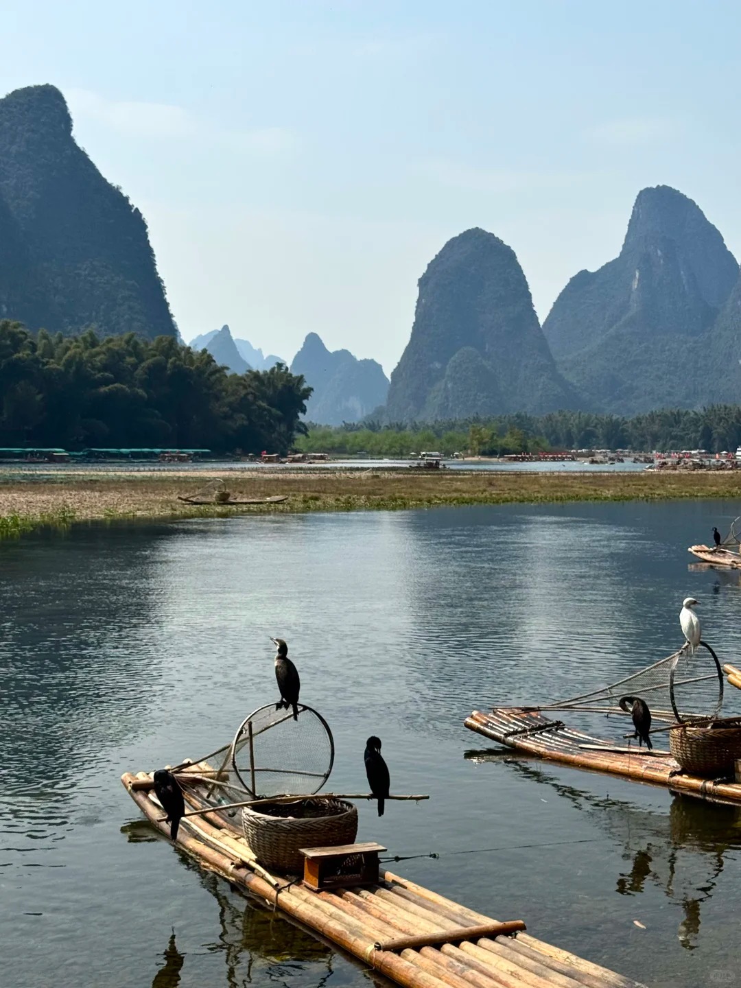 Yangshuo river and karst mountains