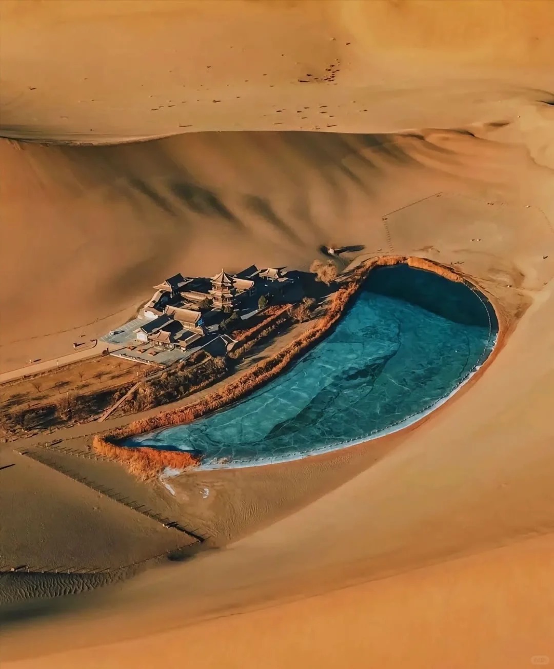Crescent Lake and Dunhuang dunes